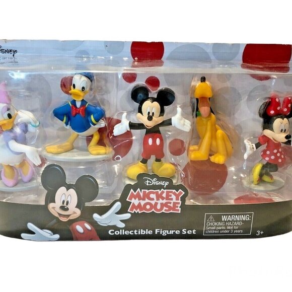 Mickey Mouse Clubhouse Deluxe Figure Set‎ - Mickey, Minnie, Donald, Daisy, Pluto - Picture 1 of 6